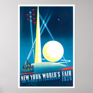 1939 New York World's Fair Vintage Reiseplakat Poster