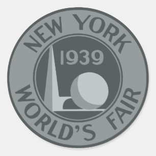 1939 New Yorker Weltausstellung Runder Aufkleber