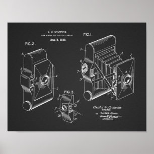 1939 Patentzeichnung für Klappkamera Kunst Druck Poster