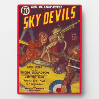 1939 SKY DEVILS PULP MAGAZINE COVER FOTOPLATTE
