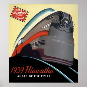 1939 STREAMLINED TRAIN POSTER