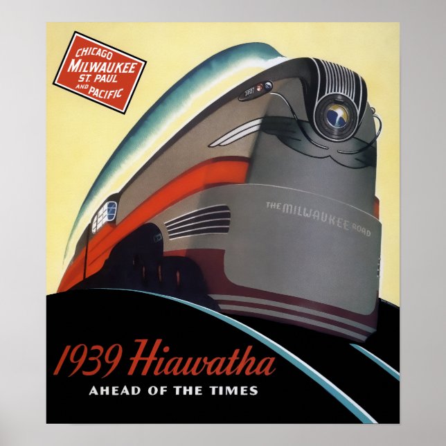 1939 STREAMLINED TRAIN POSTER (Vorne)