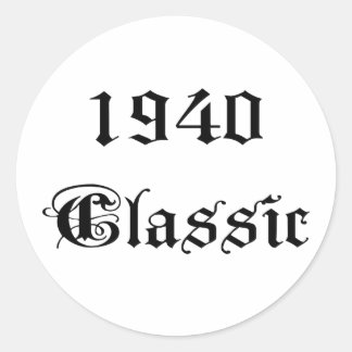 1940 Klassiker Runder Aufkleber