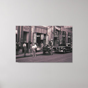 1940 Spain Street Fotografy Lopez Beauty Parlor Leinwanddruck