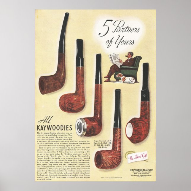 1940 Vintage Pipe Ad Poster (Vorne)