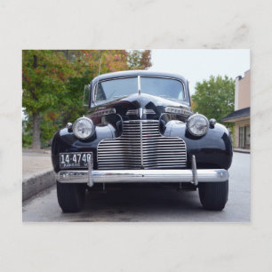 1940 zweitürige schwarze Limousine Postkarte