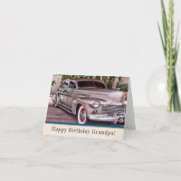 1940er Jahre Classic Cadillac Happy Birthday Opa