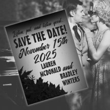 1940er Jahre Film Noir Wedding Rettete-the-Date