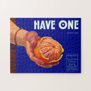 1940er Jahre Haben ein Orangen-Kistenetikett Puzzle