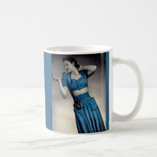 1940er Jahre Mode Foto Midriff Stil Kaffeetasse