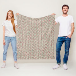 1940er Jahre Utility Floral Sprig Muster Fleecedecke