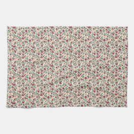 1940er Jahre Utility Floral Sprig Muster Geschirrtuch