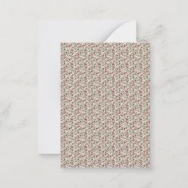 1940er Jahre Utility Floral Sprig Muster Mitteilungskarte