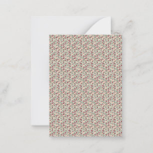 1940er Jahre Utility Floral Sprig Muster Mitteilungskarte