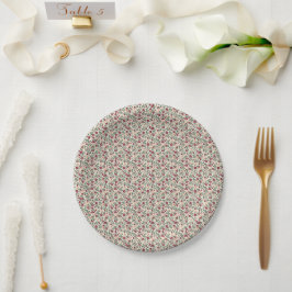1940er Jahre Utility Floral Sprig Muster Pappteller