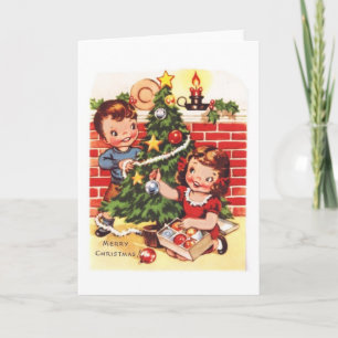 1940er Jahre Vintage Frohe Weihnachten