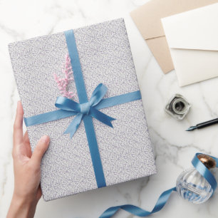 1940er Jahre Vintage-Thymian- und Denim-Blumenkuns Geschenkpapier