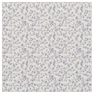 1940er Jahre Vintage-Thymian- und Denim-Blumenkuns Stoff