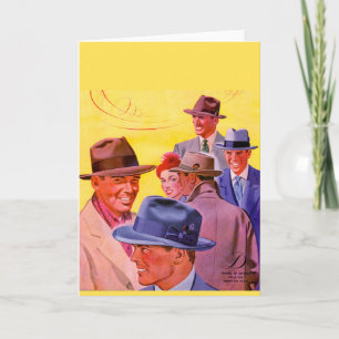 1940er Männer mit Hüten Karte