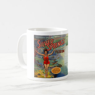 1940er SILVER SPRINGS FLORIDA POSTKARTE KAFFEETASS Kaffeetasse