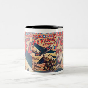 1940ER Weltkrieg PULP MAGAZINE ART Kaffee Tasse