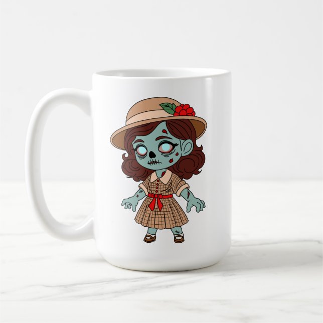 1940er Zombie Mädchen Kaffeetasse (Links)