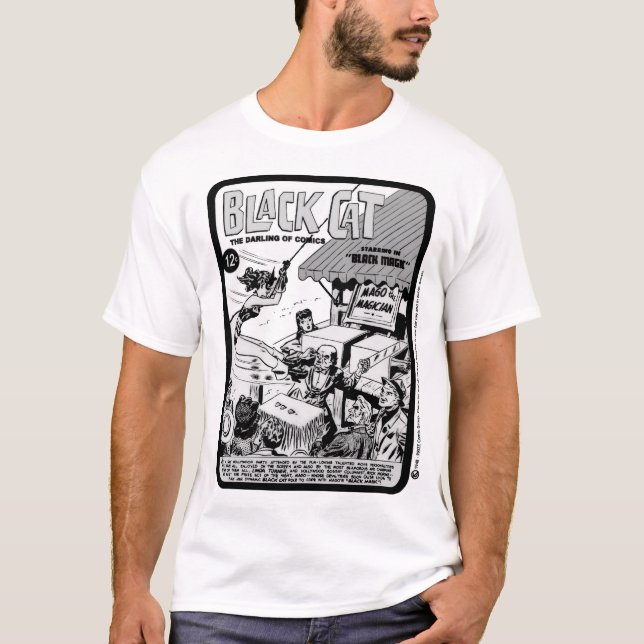 1940's Black Cat Comic T-Shirt (Vorderseite)