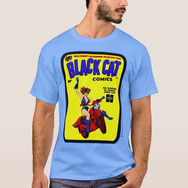 1940's Black Cat Comics T-Shirt (Vorderseite)