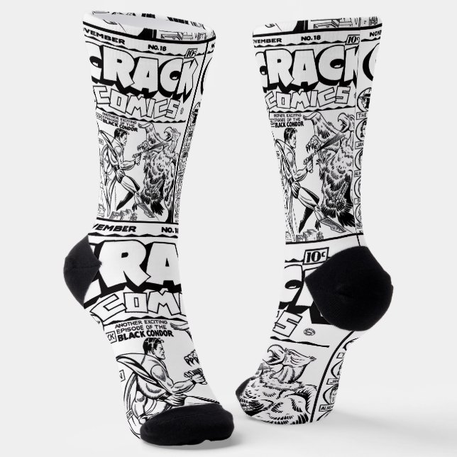1940's CRACK Comics Socks Socken (Gewinkelt)