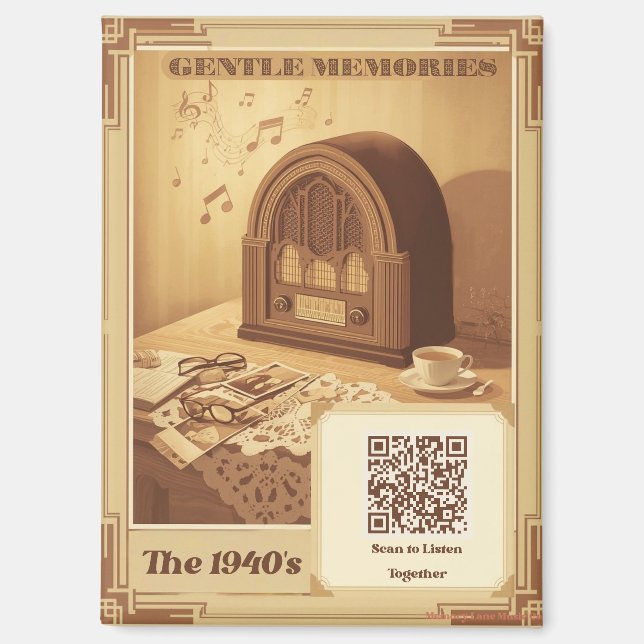 1940s Memory Care Music Playlist Magnet Dementia (Vorderseite)