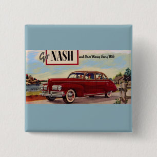 1941 Nash-Automobilanzeige Button