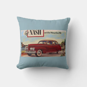 1941 Nash-Automobilanzeige Kissen