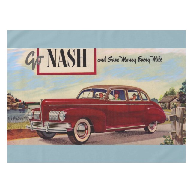 1941 Nash-Automobilanzeige Tischdecke (Vorderseite (Horizontal))