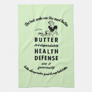 1941 Vintage Butter Werbung Geschirrtuch