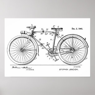 1941 Vintager Bicycle Flex Frame - Kunstdrucken Poster