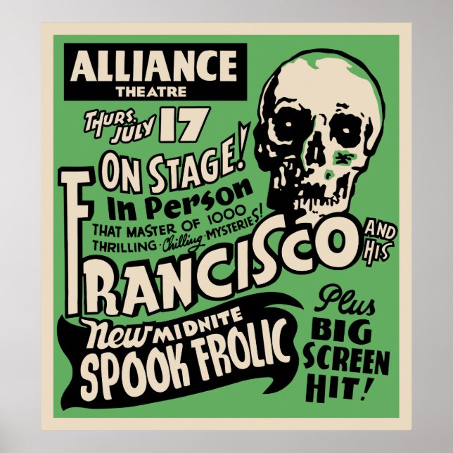 1941 Vintager Francisco Spook Show Poster (Vorne)