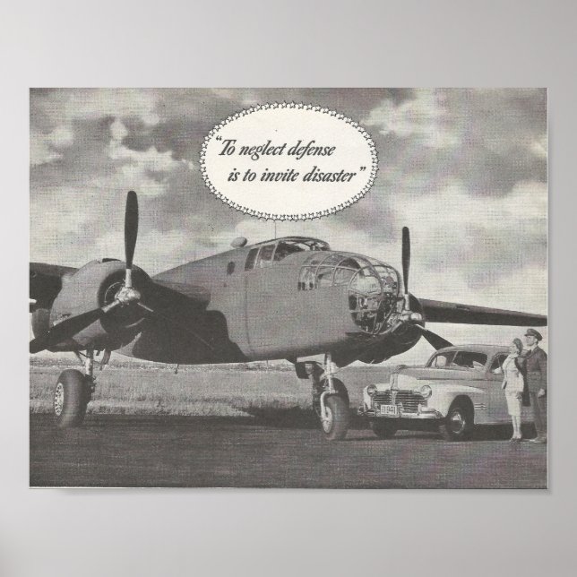 1941 Werbethema Verteidigung. Flugzeuge. Poster (Vorne)