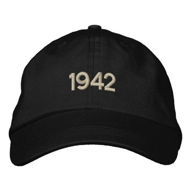 1942 bestickter Hat Bestickte Baseballkappe (Vorderseite)