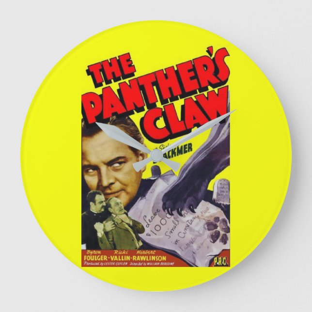 1942 Das Claw-Filmplakat des Panther Große Wanduhr (Vorderseite)