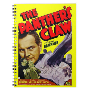1942 Das Claw-Filmplakat des Panther Notizblock
