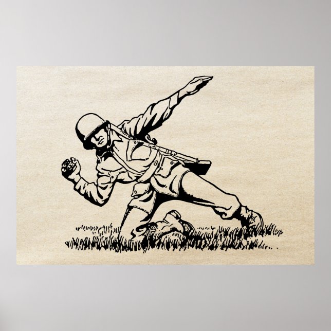 1942 Vintager Soldat des Zweiten Weltkriegs Poster (Vorne)