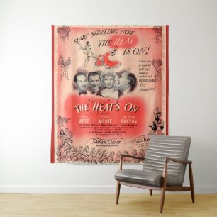 1943 Das Filmplakat "Heat's On" Wandteppich