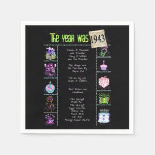 1943 Geburtsjahr Trivia Napkins Serviette