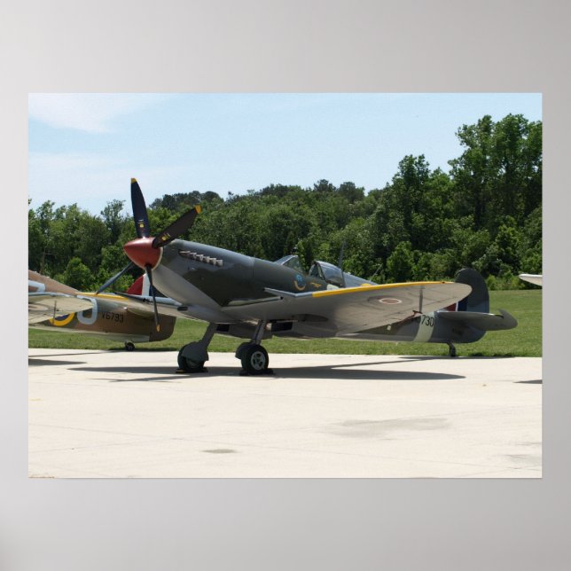 1943 Supermarine Spitfire Mk IXe. Poster (Vorne)