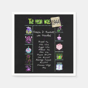 1944 Geburtsjahr Trivia Napkins Serviette