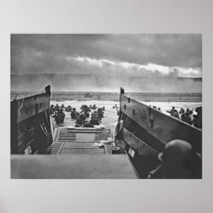 1944 Invasion von Normandy Beach Poster