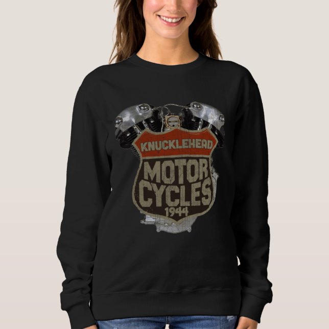 1944 Kuncklehead VTwin Motorcycle Old School VTwin Sweatshirt (Vorderseite)
