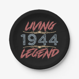 1944 Lebende Legende 80. Geburtstag Pappteller
