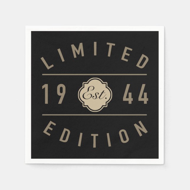 1944 Limited Edition 80. Geburtstag Serviette (Vorderseite)
