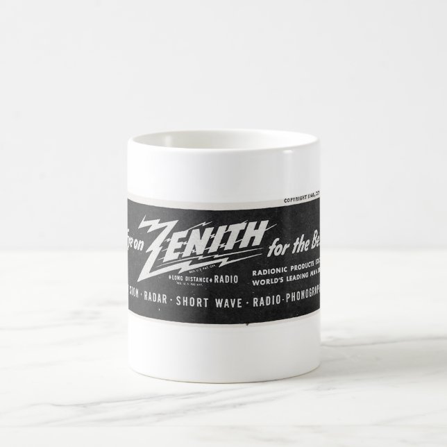 1944 ZENITH LOGO UND ANZEIGE  KAFFEETASSE (Mittel)